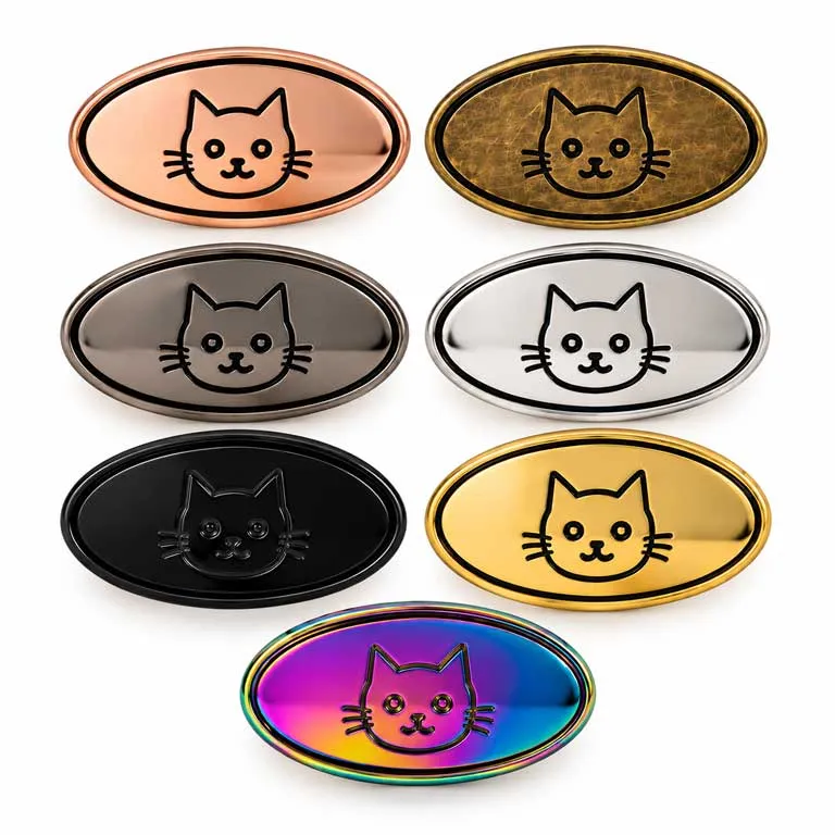 Cat Metal Labels
