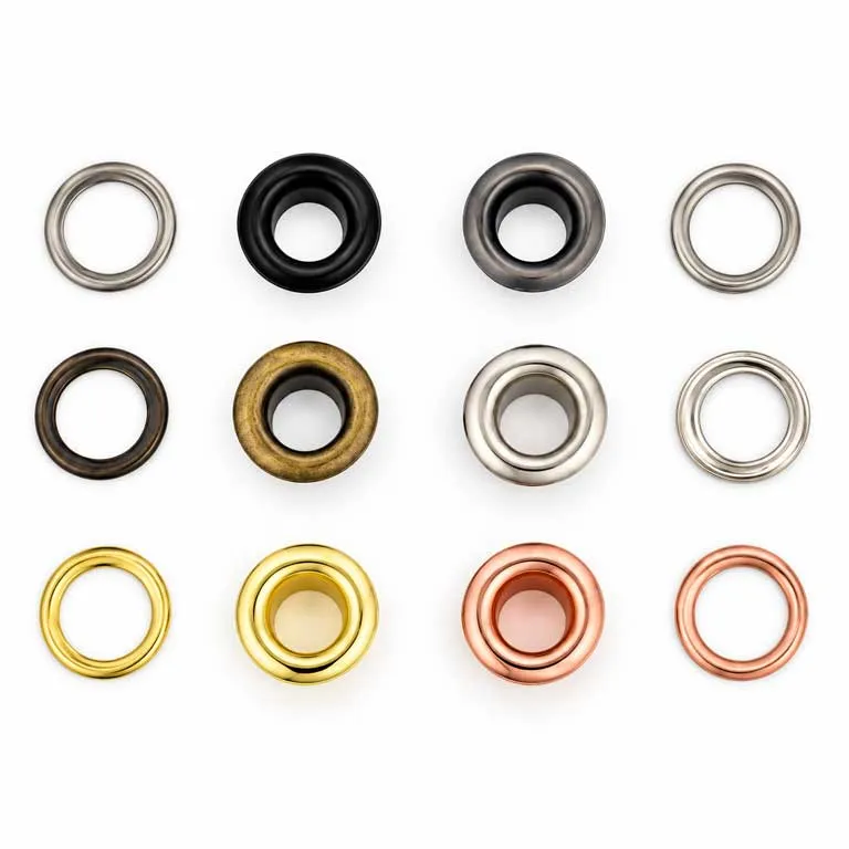 3/16" grommets eylets for sneakers, book covers, journals, lacing, and bag details.